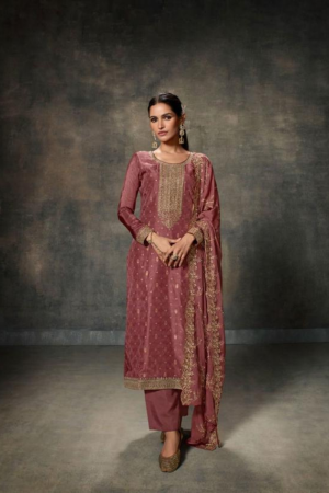 Pure Viscose Fabric Party Wear Unstitched Dress Material with Embroidered Dupatta.
