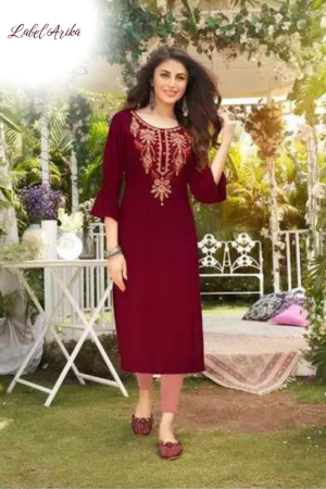 Pure Viscose Embossed Kurti