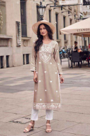 Chikankari Embroidery Coord Set in Rayon Fabric.