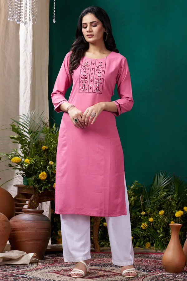 Office Wear Cotton Kurti - Image 2