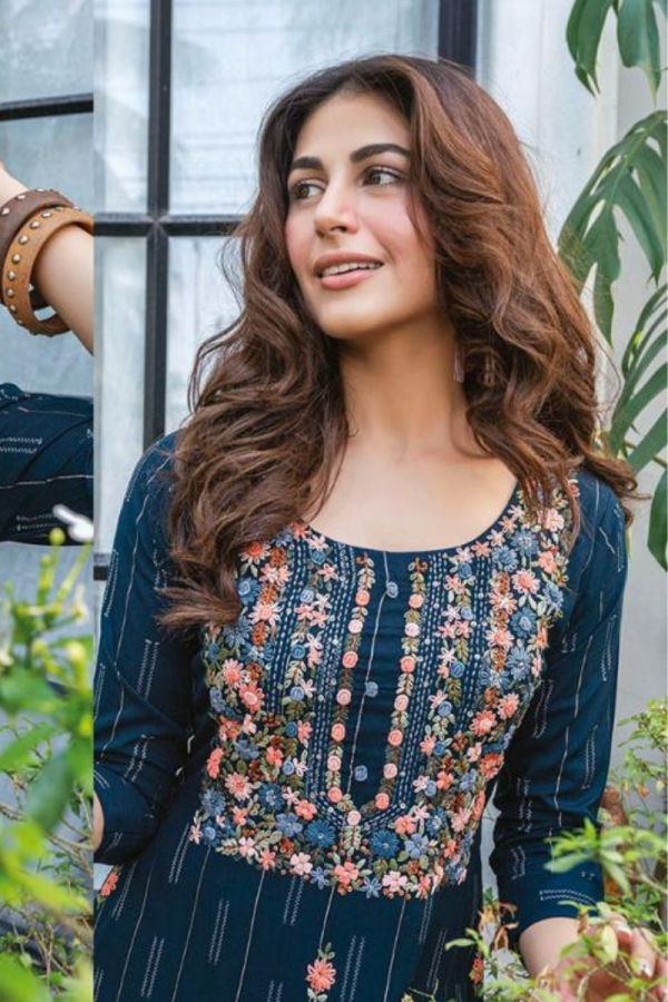 Pure Viscose Embossed Kurti - Image 2