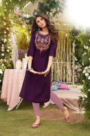 Pure Viscose Embossed Kurti