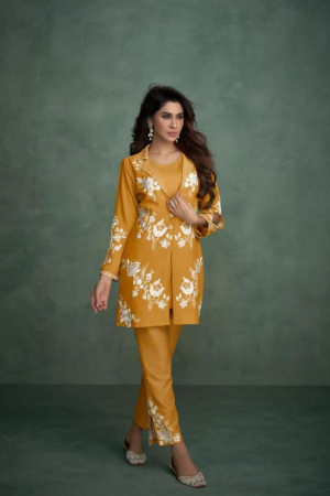 Chikankari Embroidery Coord Set in Rayon Fabric.
