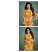German Rayon Coord Set With Digital Print and fine Embroidery.