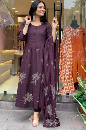 Pure Cotton Readymade Kurta Set with Dupatta