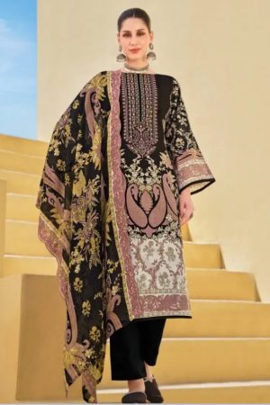 Unstitched Dress Material with heavy embroidery and Dupatta