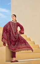 Unstitched Dress Material with heavy embroidery and Dupatta