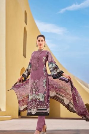 Unstitched Dress Material with heavy embroidery and Dupatta