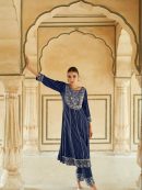 Embroidered Kurta Set in Heavy Rayon Fabric