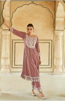 Embroidered Kurta Set in Heavy Rayon Fabric
