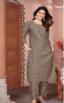Premium Cotton Silk Kurta Set with Cotton Lining and Mirror Work.