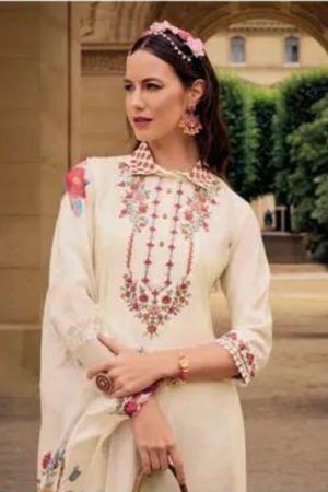 Viscose Silk Premium Kurta Set with Handwork.