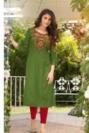 Premium Viscose Kurti with Heavy Handwork.