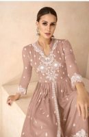 Chikankari Kurta Set with Plazzo Pants and Dupatta in heavy Rayon Fabric.