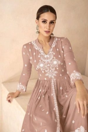 Chikankari Kurta Set with Plazzo Pants and Dupatta in heavy Rayon Fabric.