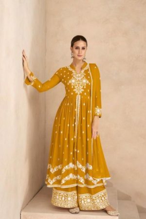 Chikankari Kurta Set with Plazzo Pants and Dupatta in heavy Rayon Fabric