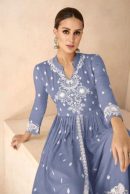 Chikankari Kurta Set with Plazzo Pants and Dupatta in heavy Rayon Fabric.