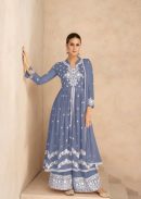 Chikankari Kurta Set with Plazzo Pants and Dupatta in heavy Rayon Fabric.