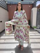 Pure Cotton Readymade Kurta Set with Mirror Work