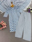 Pure Cotton Kurta Set with Dupatta with Kota Doria Dupatta