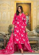Women Viscose Rayon styles pink Kurta Set with Dupatta
