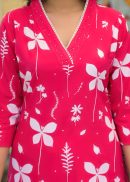 Women Viscose Rayon styles pink Kurta Set with Dupatta