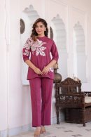 Cotton Flex Pink Co Ord Set Design for Classy Ladies