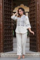 Cotton Flex Coord Set with Thread Work in Front.