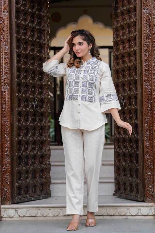 Cotton Flex Coord Set with Thread Work in Front. - Image 5