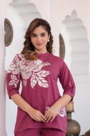Cotton Flex Pink Co Ord Set Design for Classy Ladies