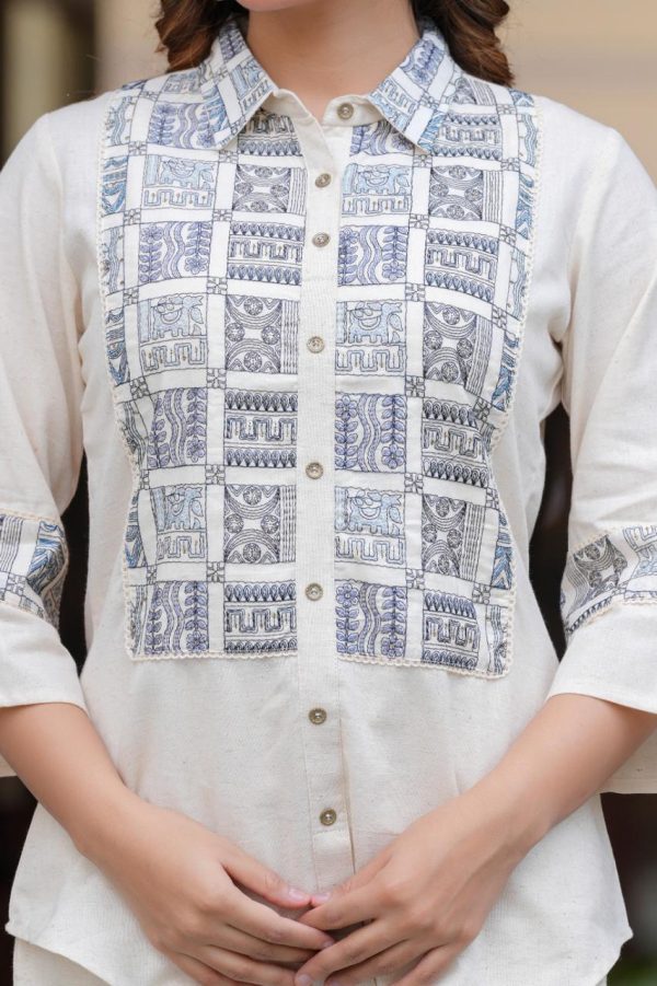 Cotton Flex Coord Set with Thread Work in Front. - Image 4