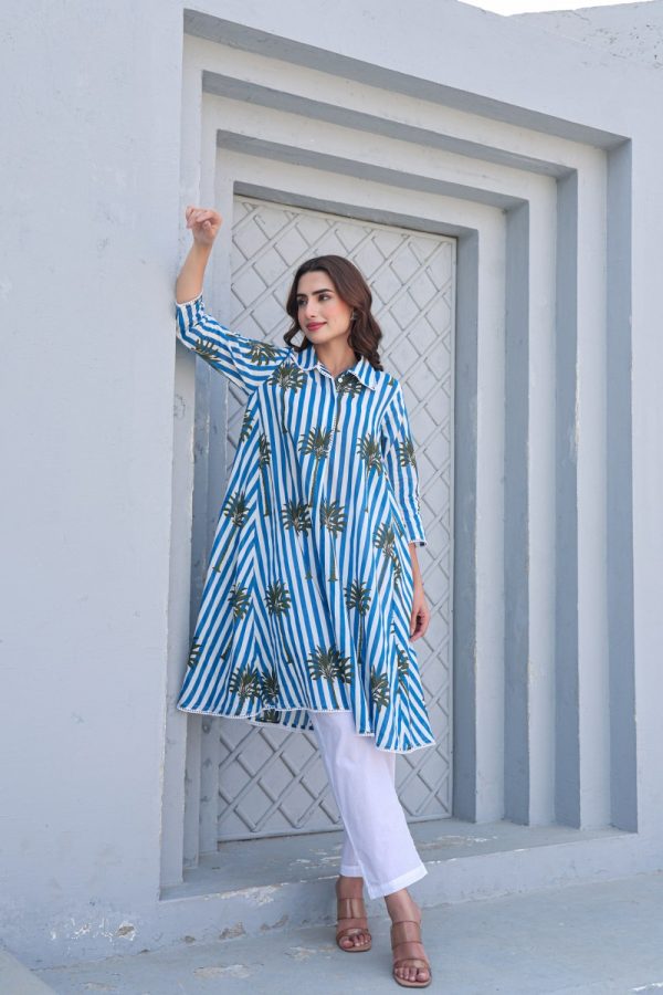Pure Organic Cotton Digital Print Coord Set with Trouser Pants - Image 4