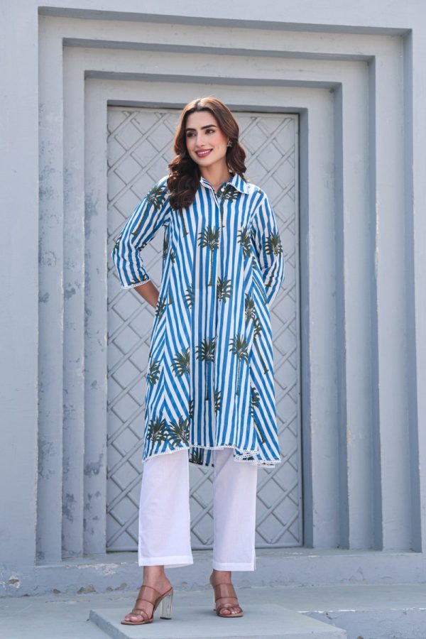 Pure Organic Cotton Digital Print Coord Set with Trouser Pants