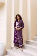 Premium German Rayon Long Co-ord Set With Intricate Work