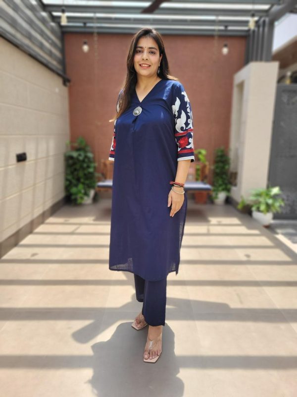 Pure Cotton Embroidery Co-ord Set - Image 3