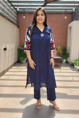 Pure Cotton Embroidery Co-ord Set