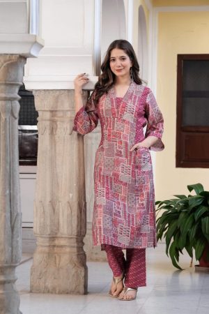 Pure Muslin Kurta Set With Intricate Work