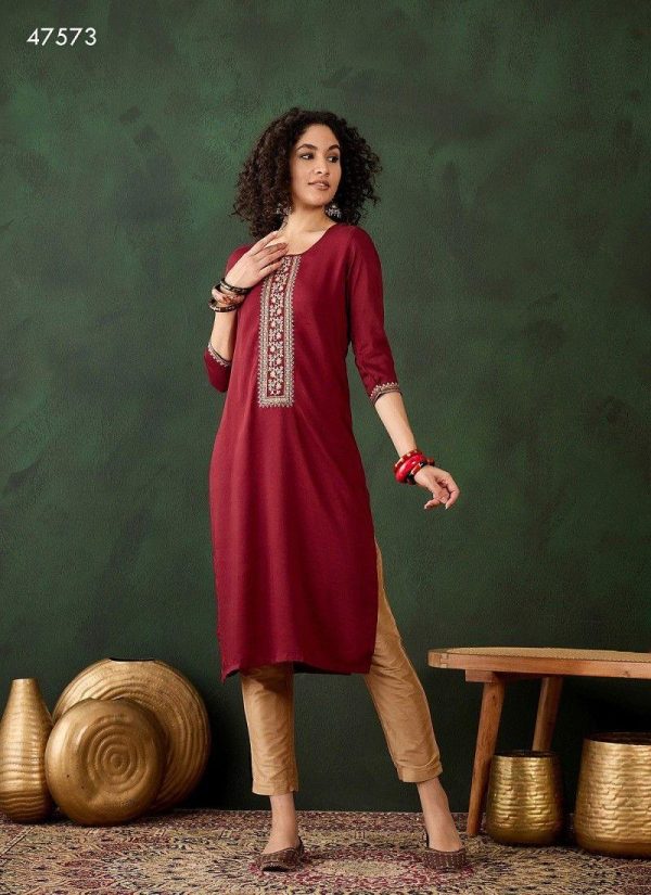 Cotton Blend Office Wear Kurti