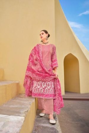 Unstitched Dress Material with heavy embroidery and Dupatta