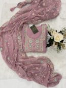 Chiffon Kurta Set with Embroidery