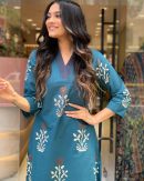 Pure Cotton Readymade Kurta Set with Dupatta