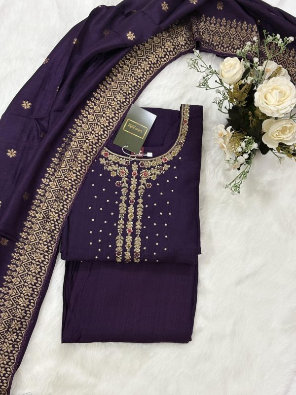 Pure Fuji Silk Kurta Pant with Dupatta
