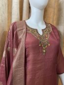Pure Tissue Shimmer Kurta Pant with Dupatta