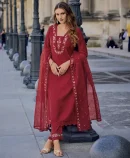 Jacquard Milan Silk Premium Kurta Set with Dupatta with Handwork.