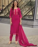 Jacquard Milan Silk Premium Kurta Set with Dupatta with Handwork.