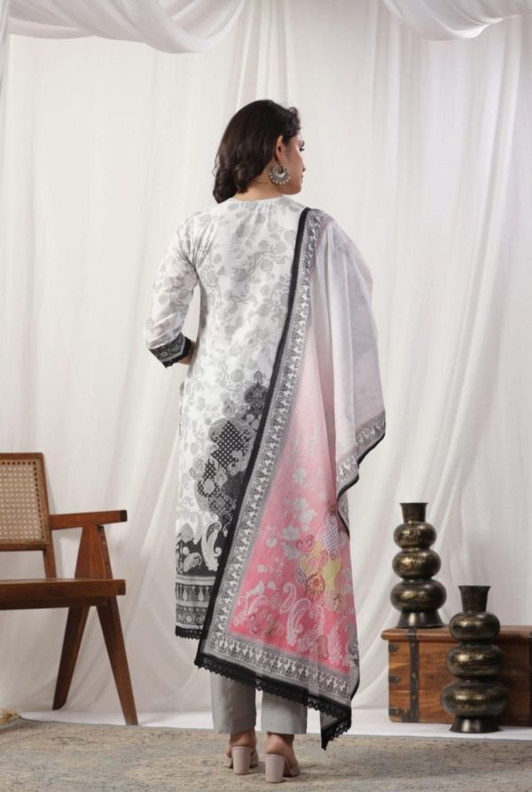 Premium Designer Giza Cotton Kurta Set with Dupatta - Image 5