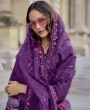 Jacquard Milan Silk Premium Kurta Set with Dupatta with Handwork.