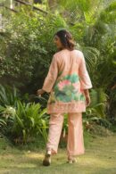 Pure Cotton Floral Print Ruhani Cord Set with Mirror Work