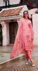 Pure Tissue Shimmer with Digital Print & Handwork