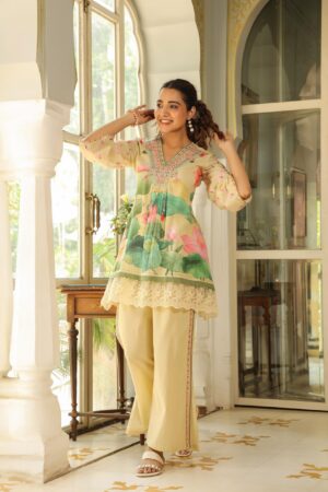The Roohani Cord Set in Mul Cotton Fabric